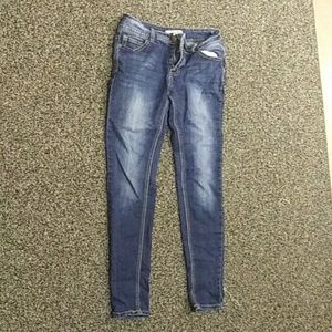 High Waisted Navy Skinny Jeans